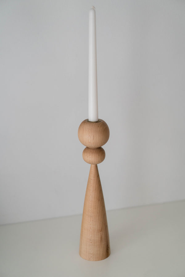 Midcentury Wood Candle Holder