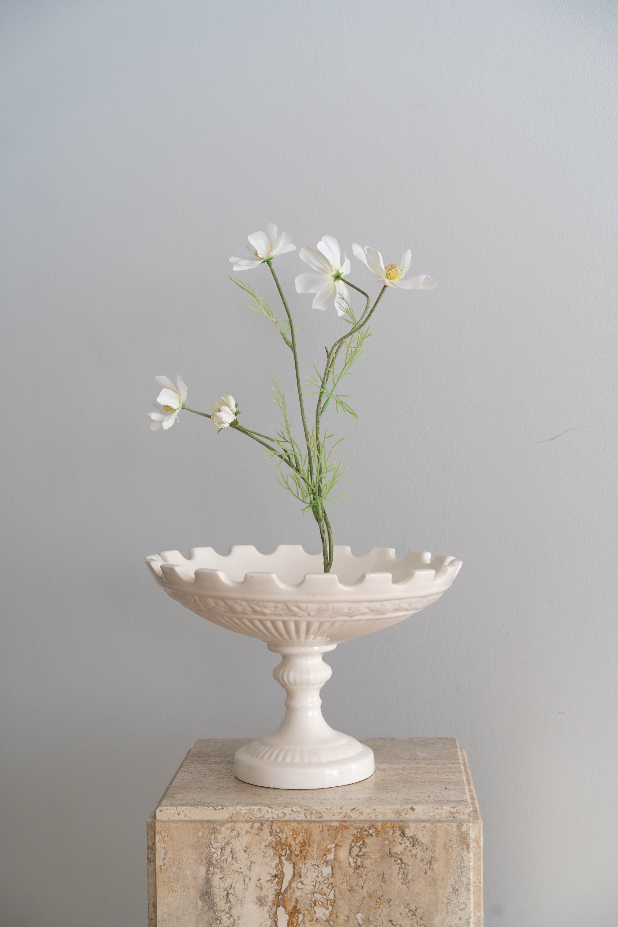 Ceramic Pedestal Fruit Bowl