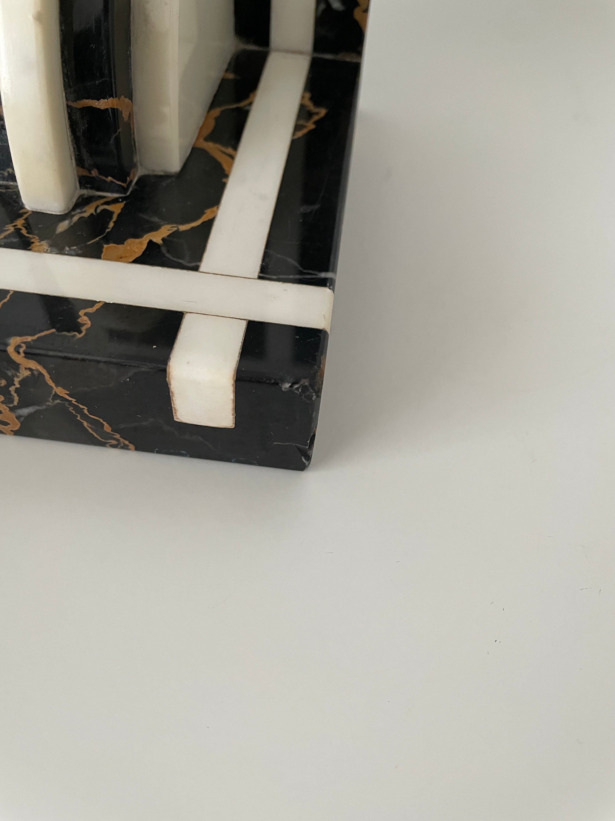 Art Deco Marble Bookends