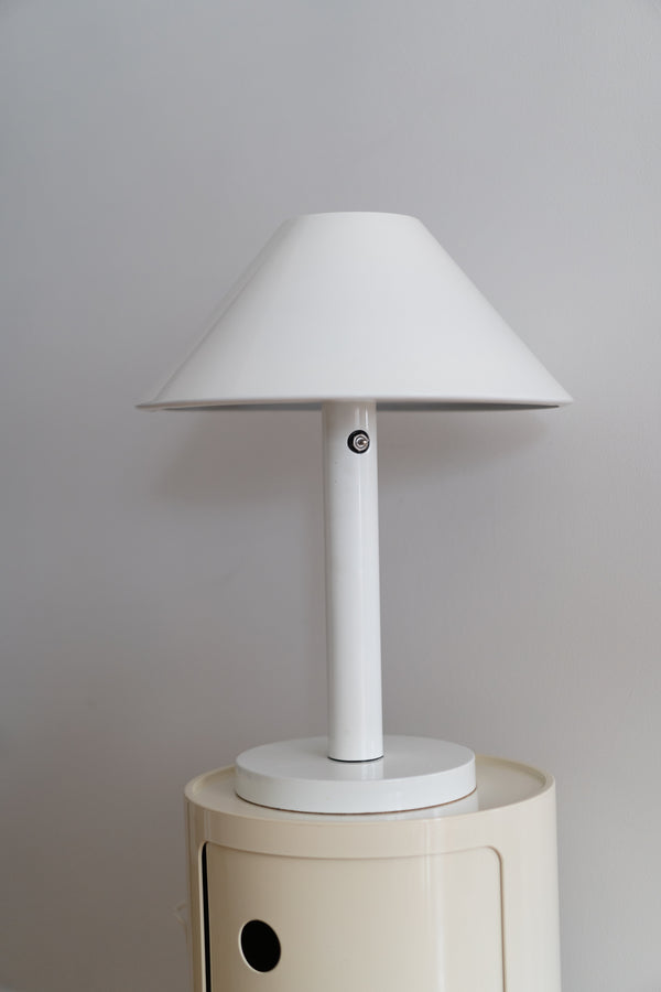 Postmodern White Metal Lamp