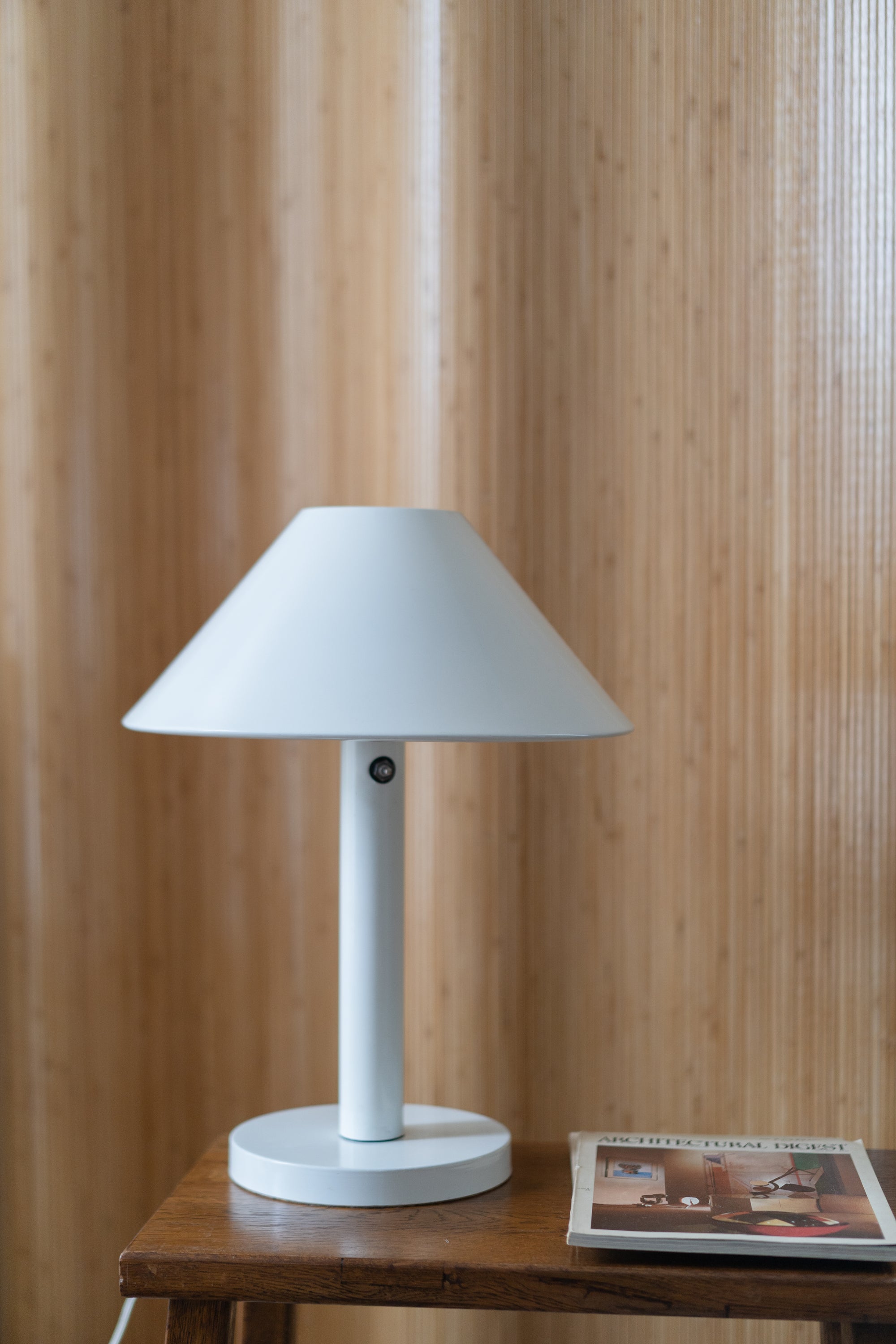 Postmodern White Metal Lamp