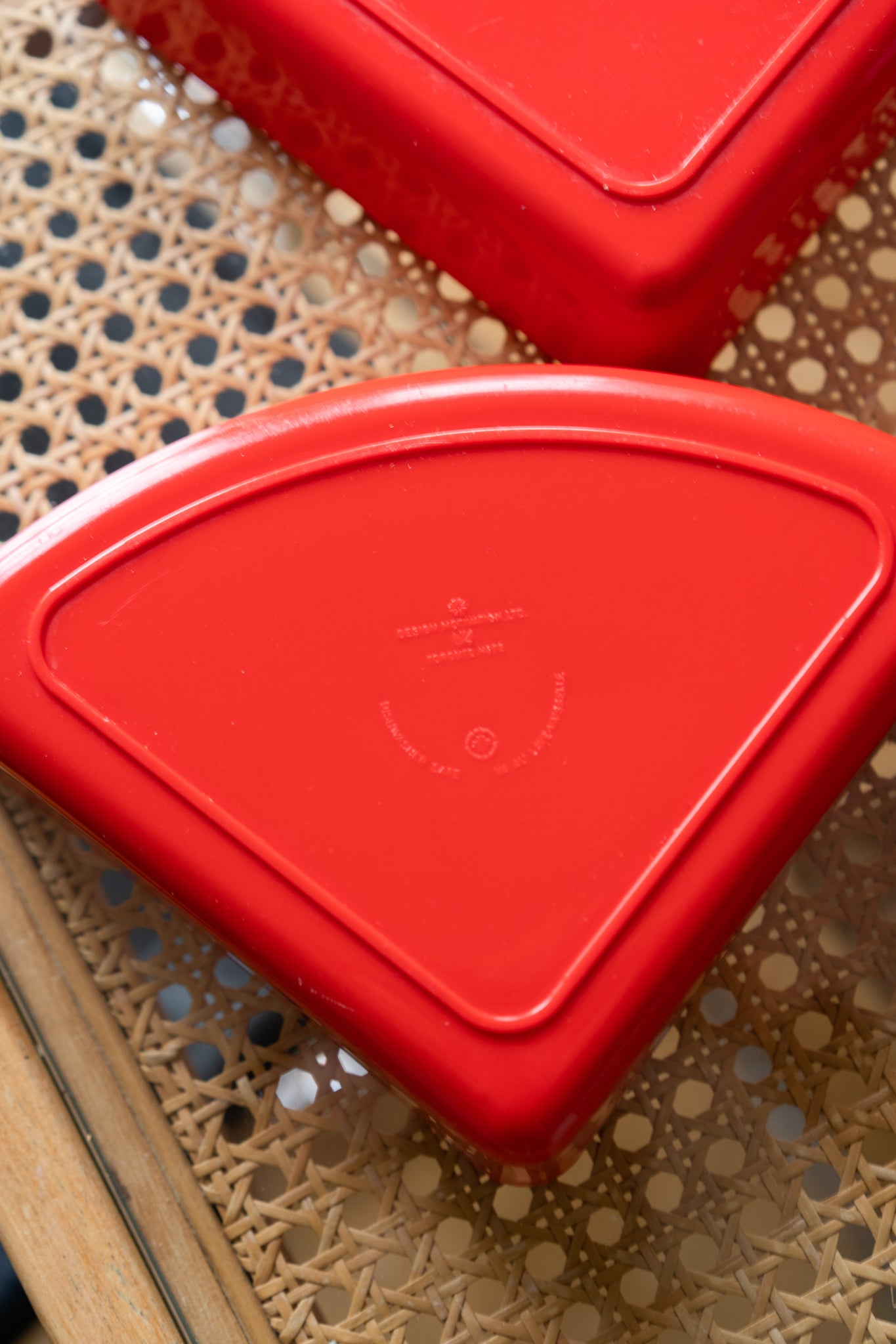 Red Plastic Serving Tray