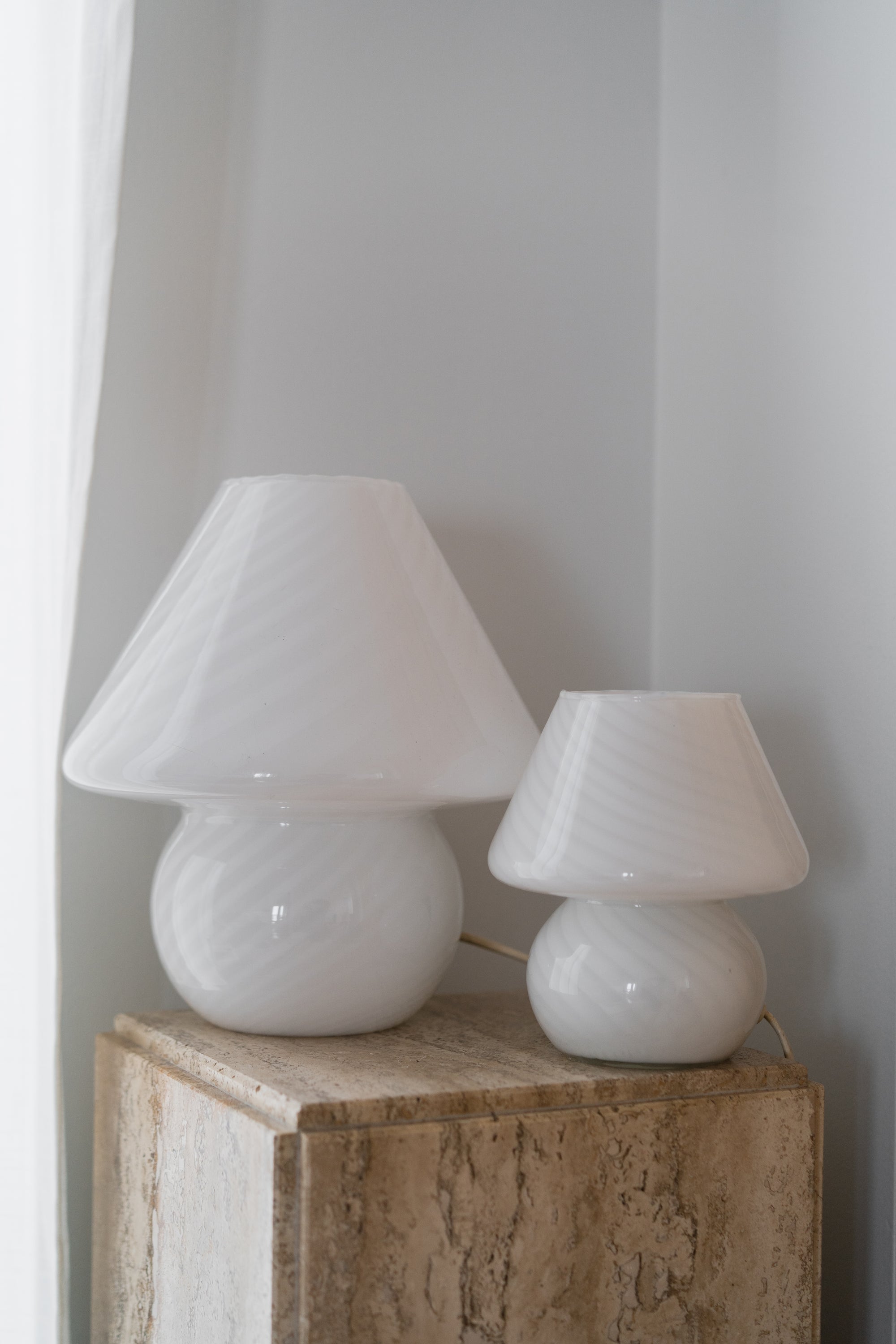 Baby Swirl Murano Mushroom Lamp