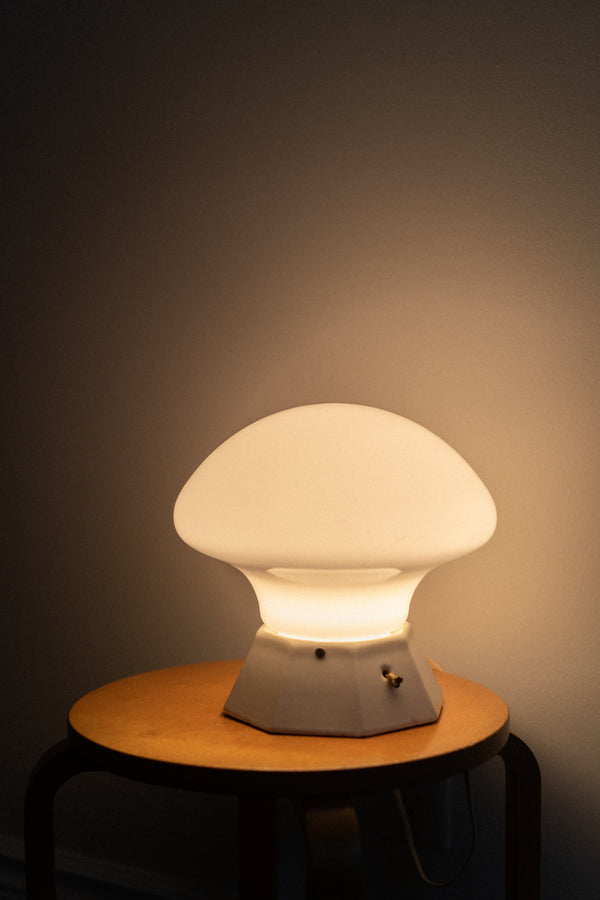Ceramic Base Mushroom Lamp