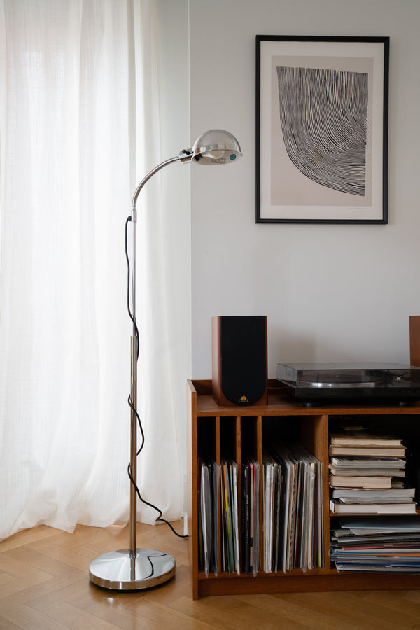 Chrome floor lamp