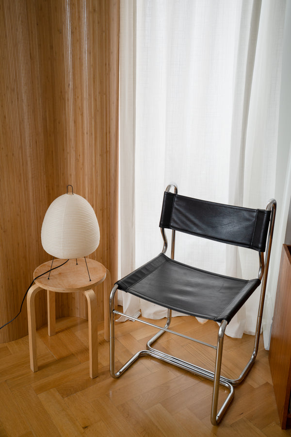 Chrome and vinyl chair