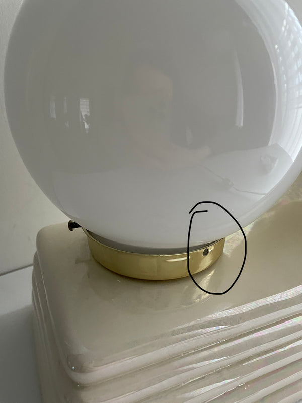 Cream art deco wave lamp